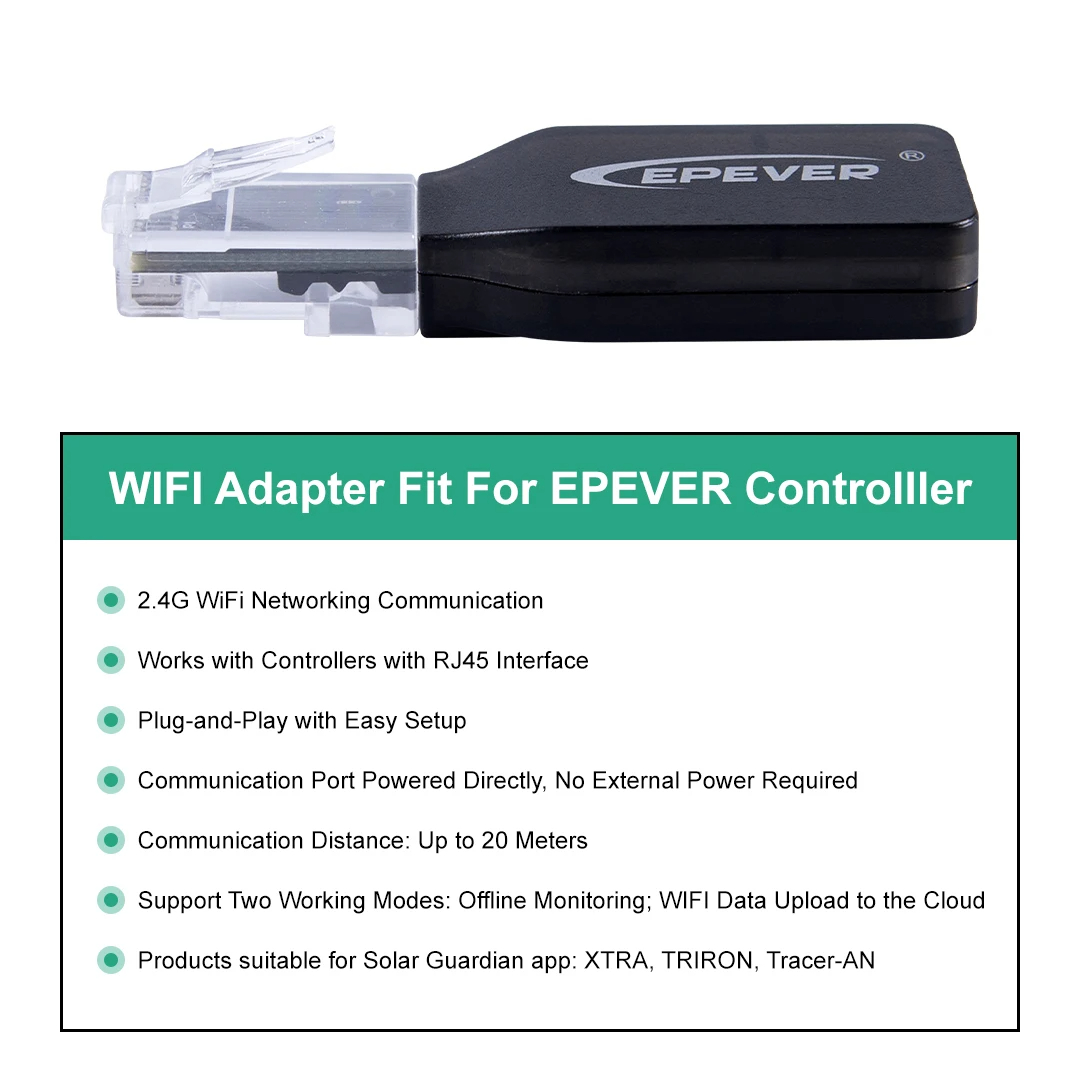 EPEVER WiFi 2.4G RJ45 D WIFI B - огляд і ціна Drone Solar Charger
